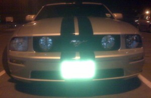 Une Ford Mustang GT prend la pause