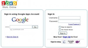 Pourquoi ZOHO vous encourage à vous logger avec Google Apps ?