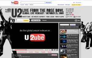 Youtube retransmettra le concert live de U2 lundi 26 Octobre à 4h du matin