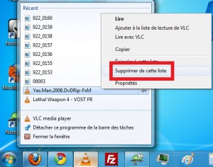 Comment supprimer l’historique récent dans les Jumplists de Windows 7 ?