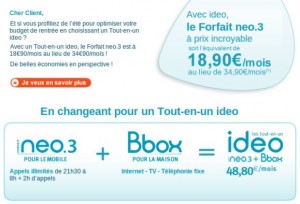 Avec Ideo (BBox associée au forfait Neo.3), Bouygues Telecom devient compétitif avec Free