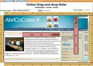 Une règle à pixel en ligne faite en Javascript/CSS et avec du drag-and-drop
