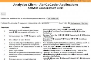 Un client pour Google Analytics simplement en HTML, CSS et JavaScript