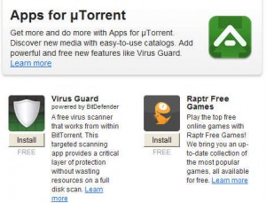 Même uTorrent a son AppStore désormais
