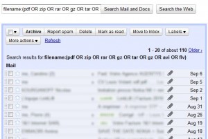 Alléger sa boite de réception Gmail en enlevant les mails contenant des pièces jointes