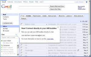 Gmail vous permet désormais de chatter avec vos contacts AIM