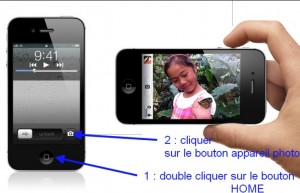Comment activer l’appareil photo depuis l’écran de verrouillage sur iOS5 ?