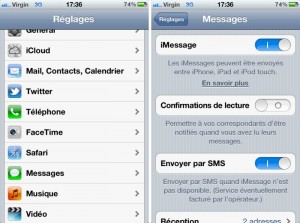Apple iOS5 et iPhone 4S : comment faire pour activer iMessage ?