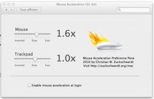 Désactiver l&rsquo;accélération de la souris sous Mac OS