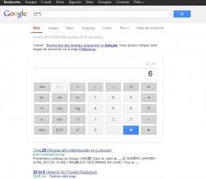 Mise à jour de la Calculatrice Google