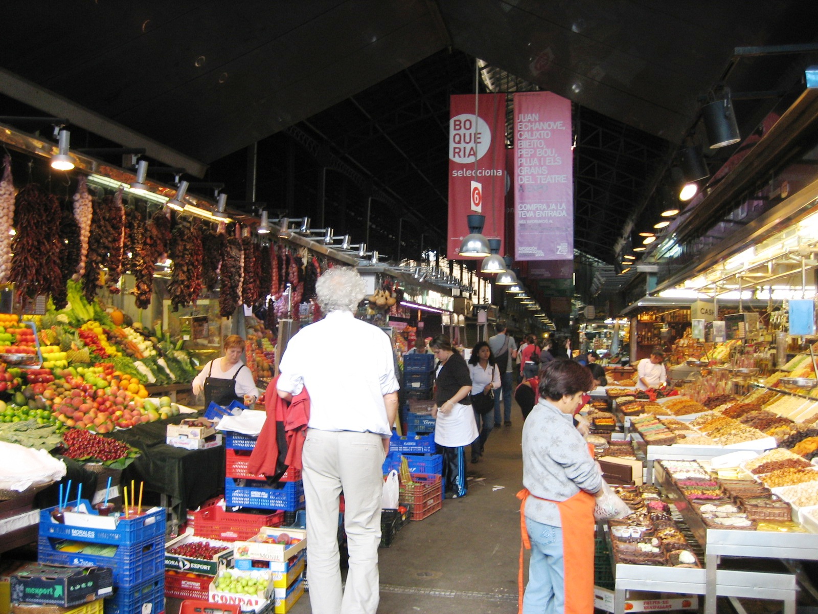 Les étales du Marché de La Boqueria