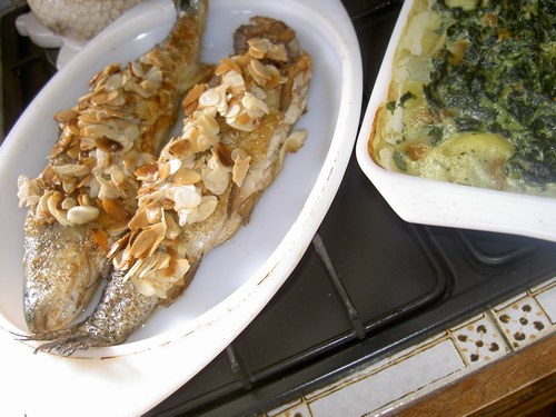 Truite meuniere ou truite aux amandes grillées