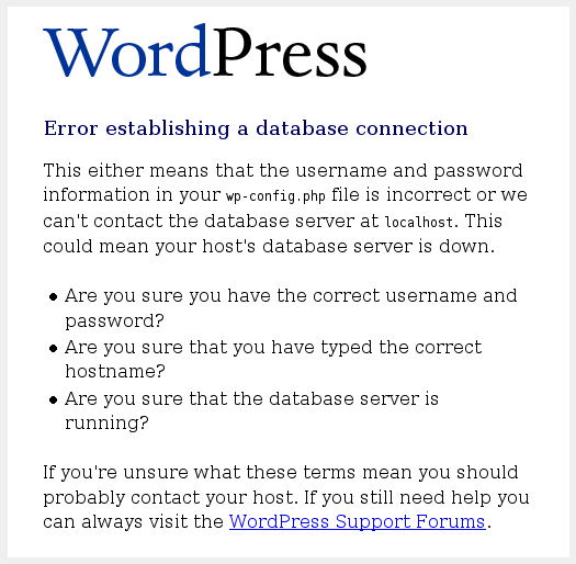 error_establishing_database_connection