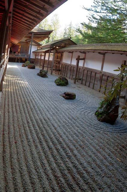 Japon - Koyasan Kongobuji Jardin Sec Zen