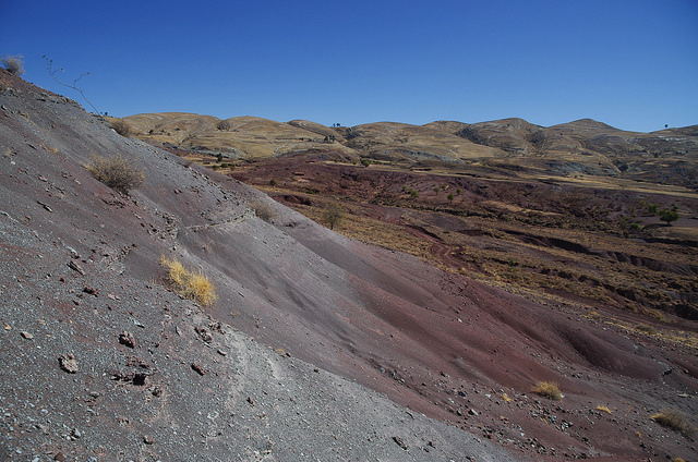 Bolivie - Sucre - Maragua Crater Montée vers la colline