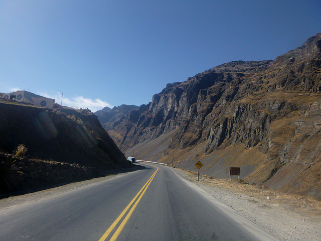 Bolivie Yungas Death Road Goudronnée