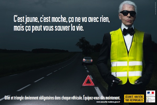Karl Lagerfeld pour la Sécurité Routière